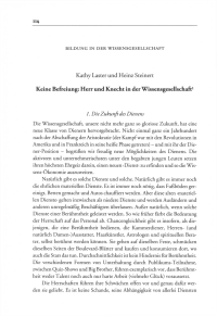 Keine Befreiung: Herr und Knecht in der Wissensgesellschaft