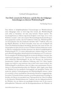 Das Glück »jenseits des Pedestren« und die Ehre der Fußgänger