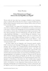 »Keine Erkenntnis von Dingen«