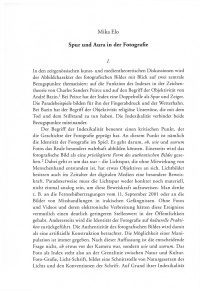 Spur und Aura in der Fotografie