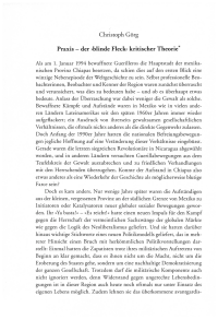 Praxis - der "blinde Fleck" kritischer Theorie