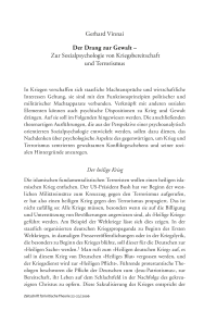 Der Drang zur Gewalt