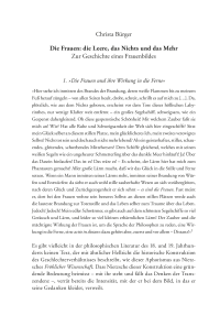 Die Frauen: die Leere, das Nichts und das Mehr