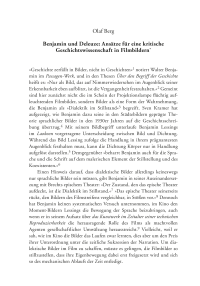 Benjamin und Deleuze: Ansätze für eine kritische Geschichtswissenschaft in Filmbildern
