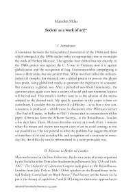 Society as a work of art?