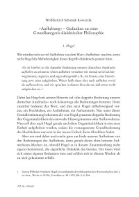 »Aufhebung« – Gedanken zu einer Grundkategorie dialektischer Philosophie