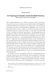 Der Siegeszug des Visuellen und die (Ent-)Modernisierung