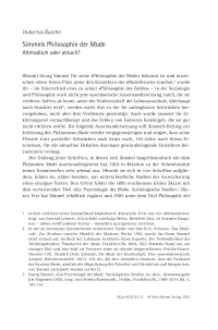Simmels Philosophie der Mode: Altmodisch oder aktuell? 