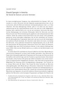 Oswald Spengler in Amerika