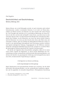 Geschichtlichkeit und Geschichtsbezug