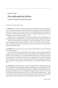 Über philosophische Diktion