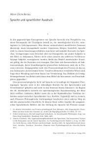 Sprache und sprachlicher Ausdruck
