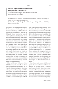 Von der repressiven Strafjustiz zur panoptischen Gesellschaft