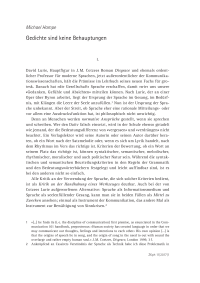 Gedichte sind keine Behauptungen