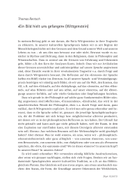 »Ein Bild hielt uns gefangen« (Wittgenstein)