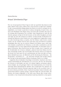 Artaud: Schreibweise / Figur