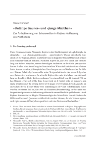 »Untätige Gauner« und »Junge Mädchen«