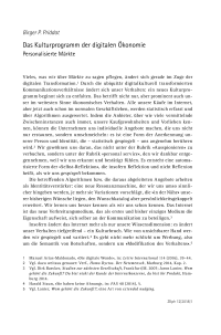 Das Kulturprogramm der digitalen Ökonomie