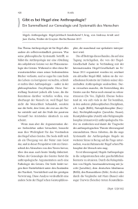 Gibt es bei Hegel eine Anthropologie?