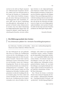 Die Bildvergessenheit des Geistes