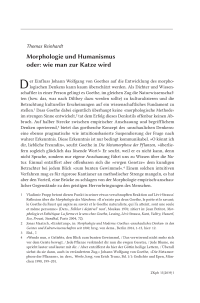 Morphologie und Humanismus oder: wie man zur Katze wird
