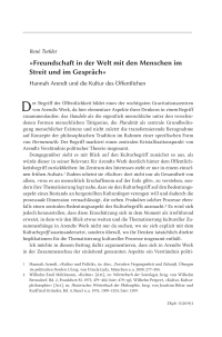 »Freundschaft in der Welt mit den Menschen im Streit und im Gespräch«