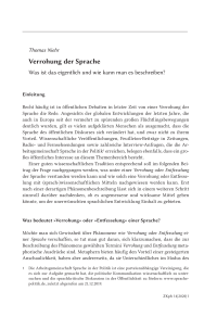 Verrohung der Sprache