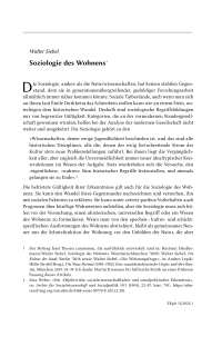 Soziologie des Wohnens