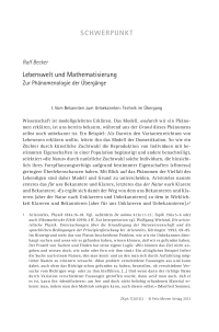 Lebenswelt und Mathematisierung