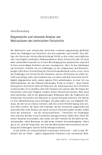 Dogmatische und rationale Analyse von Motivationen des technischen Fortschritts 