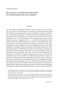 Wie moralisch ist buddhistische Moralität?