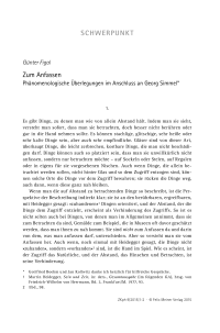 Zum Anfassen: Phänomenologische Überlegungen im Anschluss an Georg Simmel 
