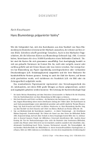 Hans Blumenbergs präparierter Valéry 