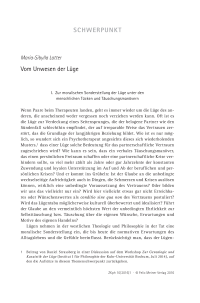 Vom Unwesen der Lüge