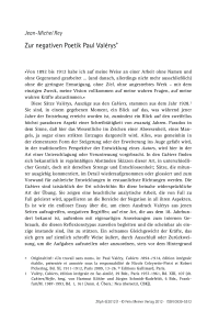Zur negativen Poetik Paul Valérys 