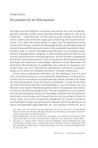 Der paradoxe Ort der Diskursanalyse 