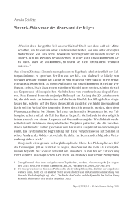 Simmels Philosophie des Geldes und die Folgen 