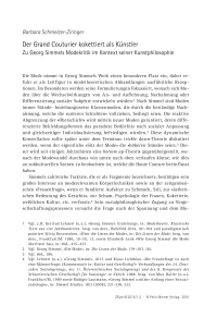 Der Grand Couturier kokettiert als Künstler: Zu Georg Simmels Modekritik im Kontext seiner Kunstphilosophie 