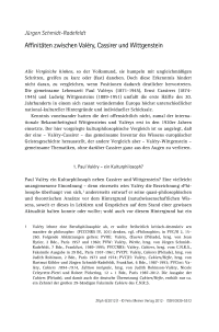 Affinitäten zwischen Valéry, Cassirer und Wittgenstein 