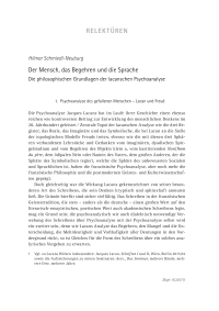 Der Mensch, das Begehren und die Sprache