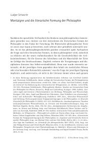 Montaigne und die literarische Formung der Philosophie 