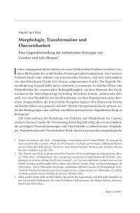Morphologie, Transformation und Übersetzbarkeit