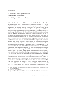 »Summe der Schnappschüsse« und »Urtümliche Bindekräfte«