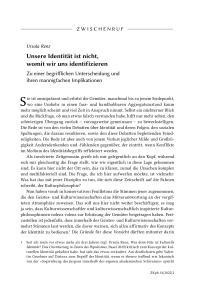 Unsere Identität ist nicht, womit wir uns identifizieren