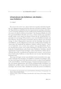 Infrastrukturen des Kollektiven: alte Medien – neue Kollektive? 