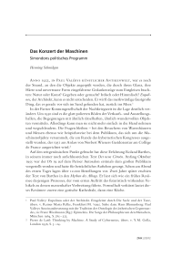 Das Konzert der Maschinen