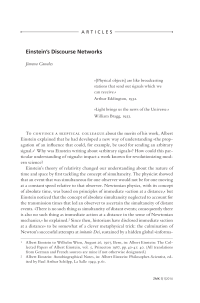 Einstein's Discourse Networks 