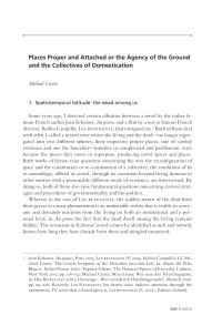 Places Proper and Attached or the Agency of the Ground and the Collectives of Domestication