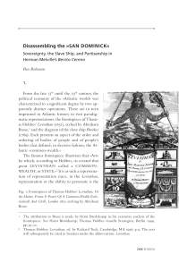 Disassembling the »SAN DOMINICK«. Sovereignty, the Slave Ship, and Partisanship in Herman Melville's Benito Cereno 