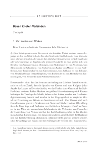 Bauen Knoten Verbinden 